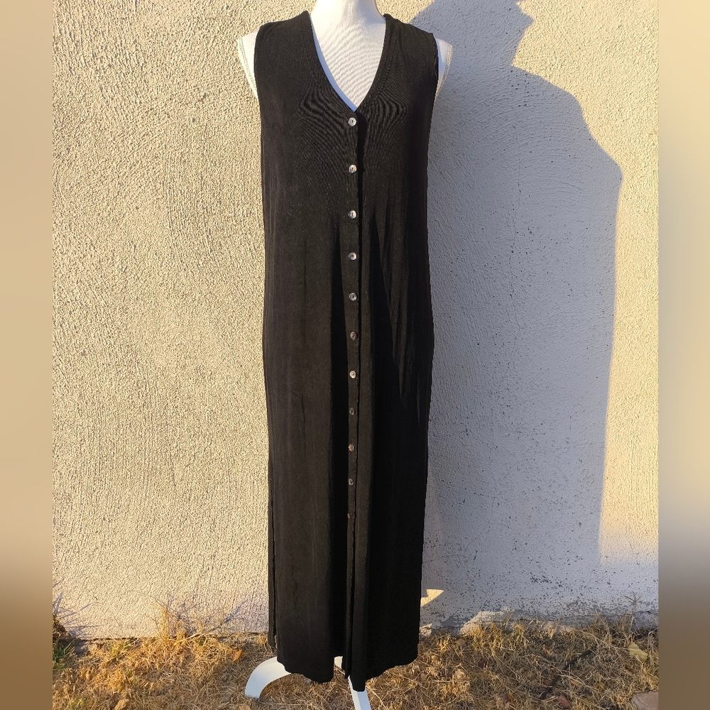 Chico's Long Black Sleeveless Dress 1 - Picture 2 of 7